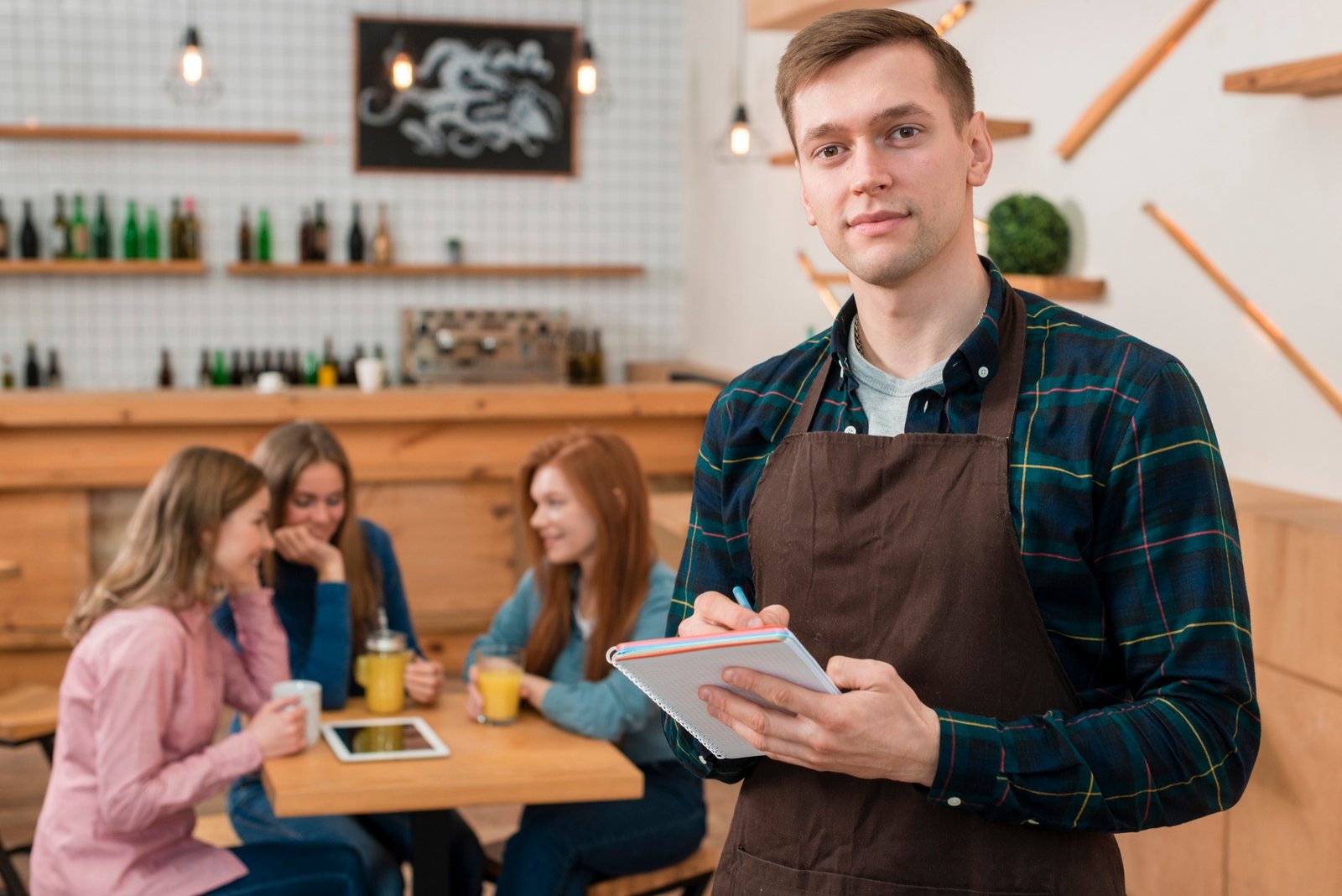 Restaurant and outlet staff at work